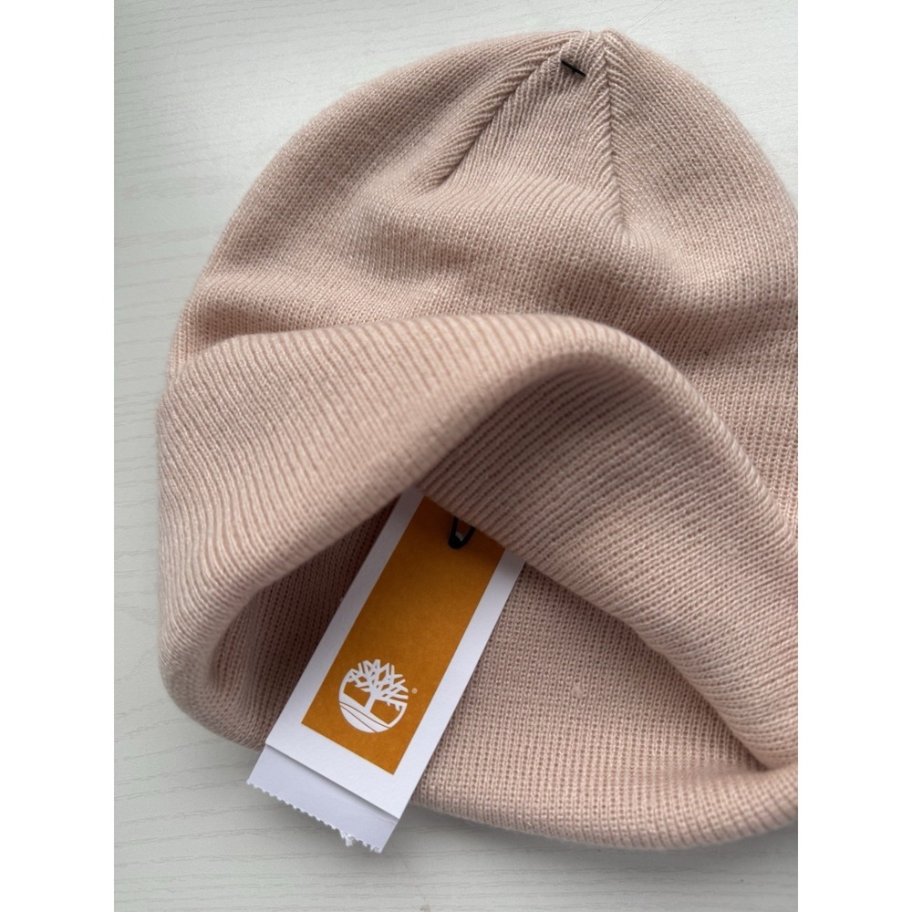 Timberland Beanie Hat Womens One Size Pink Comfy Outdoors NWT - Picture 2 of 4